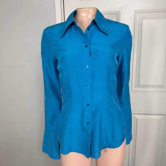 & Other Stories Tops - & Other Stories Women's Shirt XS 2 Silk Button Blouse Long sleeve Solid I4-18